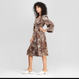 Prologue Boho Multi Print Silky Wrap Dress Size XS NWOT